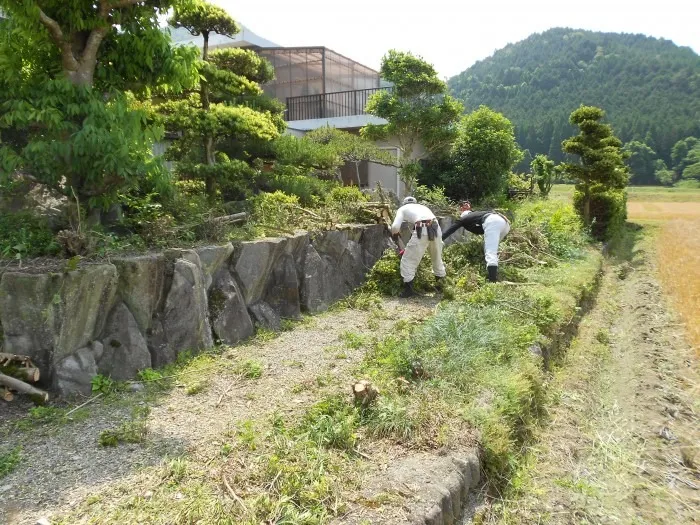 兵庫県丹波市で庭園解体工事を行いました。