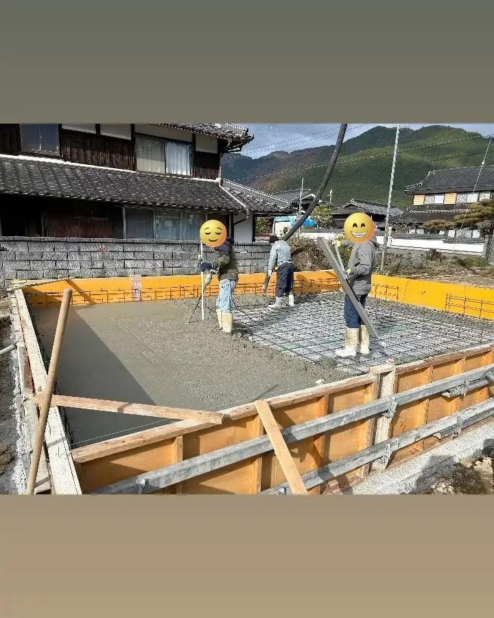 新築住宅基礎工事施工中！